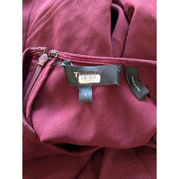 Theory Modern Seamed Fit Flare Mini Dress Red Womens Size 2 - Picture 10 of 11